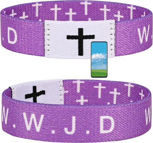 Daily Bible Verse WWJD Bracelet, Christian Jesus Bracelet for Women Men, Jesus Gift Wristband, WWJD Bracelet - What Would Jesus Do Bracelet in Kuwait