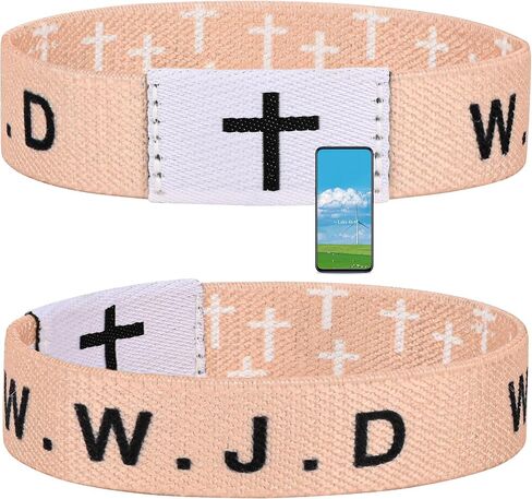 Daily Bible Verse WWJD Bracelet, Christian Jesus Bracelet for Women Men, Jesus Gift Wristband, WWJD Bracelet - What Would Jesus Do Bracelet in Kuwait