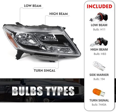 Huray Halogen Headlight Assembly Fit for Nissan Pathfinder 2013 2014 2015 2016 RH OE Factory LED DRL Projector Headlamp w/o Bulbs Replacement Right Passenger Side in Saudi Arabia