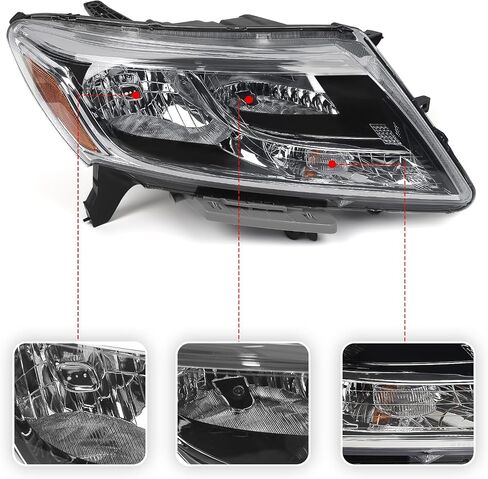 Huray Halogen Headlight Assembly Fit for Nissan Pathfinder 2013 2014 2015 2016 RH OE Factory LED DRL Projector Headlamp w/o Bulbs Replacement Right Passenger Side in Saudi Arabia