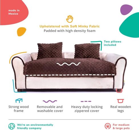 Keet Westerhill Pet Sofa Bed, Medium (28x20x12) Khaki in Kuwait