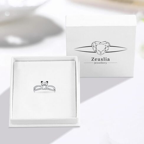 Cute Cat/Turtle/Frog/Bee/Sloth/Elephant/Koala Rings for Women 925 Sterling Silver Animal Adjustable Rings Jewelry Gifts for Women (with Gift Box) in Saudi Arabia