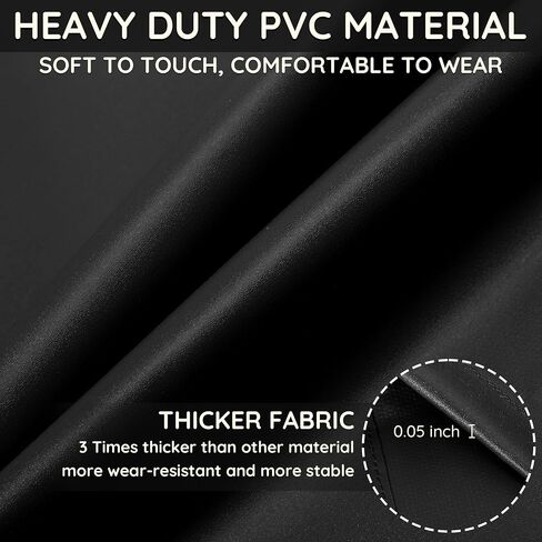 Thicker Rubber Apron, 51.18 x 35.43 inch Adjustable Apron, Heavy Duty Oil & Chemical Resistant Work Apron, Extra Long Waterproof Aprons for Dish Washing, Gardening, Lab Work, Butcher and Dog Grooming in Saudi Arabia