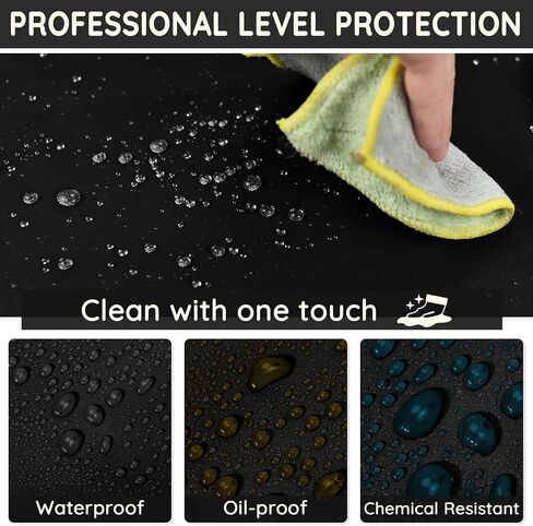 Thicker Rubber Apron, 51.18 x 35.43 inch Adjustable Apron, Heavy Duty Oil & Chemical Resistant Work Apron, Extra Long Waterproof Aprons for Dish Washing, Gardening, Lab Work, Butcher and Dog Grooming in Saudi Arabia