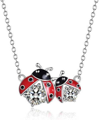 POPLYKE Frog/Fox/Ladybug/Cat/Pig/Dinosaur/Penguin/Sea Turtle/Koala Necklace Jewelry for Women Sterling Silver for Mom Daughter Wife(sliver-animal necklace) in Kuwait