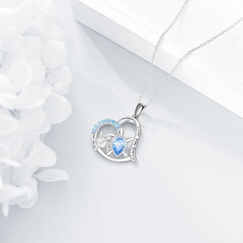 POPLYKE Frog/Fox/Ladybug/Cat/Pig/Dinosaur/Penguin/Sea Turtle/Koala Necklace Jewelry for Women Sterling Silver for Mom Daughter Wife(sliver-animal necklace) in Kuwait