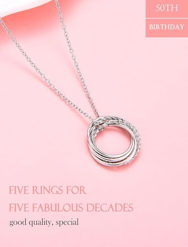 Birthday Gifts for Women Happy 30th 40th 50th 60th 70th 80th Birthday Decade Necklace Meaningful Gifts Necklace for Mom Mother in Law Grandma in Saudi Arabia