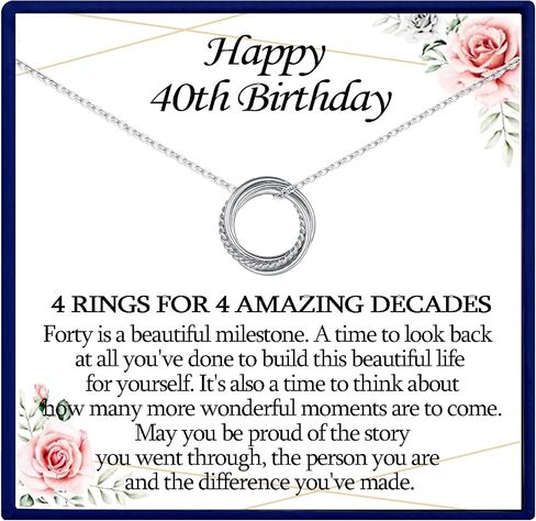 Birthday Gifts for Women Happy 30th 40th 50th 60th 70th 80th Birthday Decade Necklace Meaningful Gifts Necklace for Mom Mother in Law Grandma in Saudi Arabia