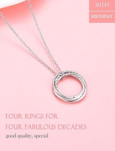 Birthday Gifts for Women Happy 30th 40th 50th 60th 70th 80th Birthday Decade Necklace Meaningful Gifts Necklace for Mom Mother in Law Grandma in Saudi Arabia