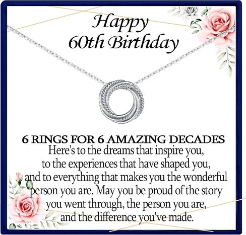 Birthday Gifts for Women Happy 30th 40th 50th 60th 70th 80th Birthday Decade Necklace Meaningful Gifts Necklace for Mom Mother in Law Grandma in Saudi Arabia