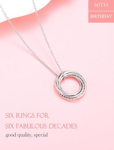 Birthday Gifts for Women Happy 30th 40th 50th 60th 70th 80th Birthday Decade Necklace Meaningful Gifts Necklace for Mom Mother in Law Grandma in Saudi Arabia