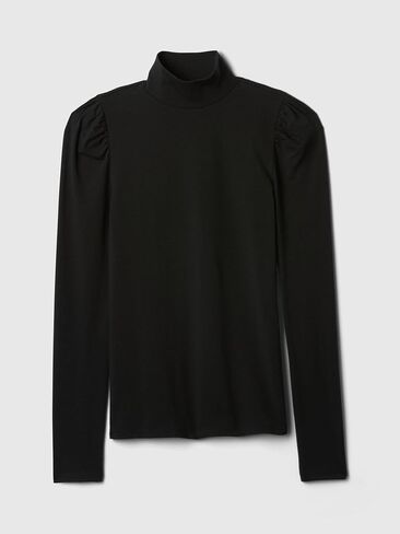 GAP Women's Long Sleeve Puffed Shoulder Turtleneck in Saudi Arabia
