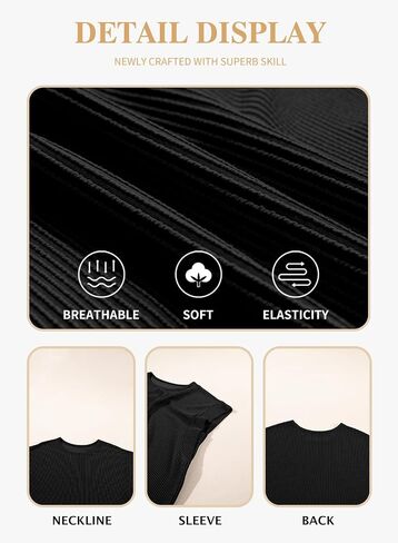 Eytino Womens Plus Size Tops Summer Cap Sleeve Crew Neck Casual Loose Solid Ribbed Knit Basic Tee Shirt(1X-5X) in Saudi Arabia