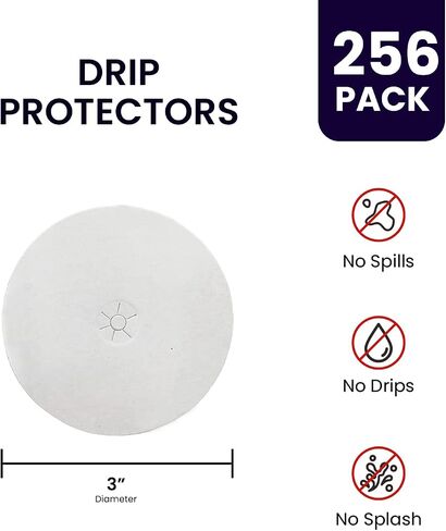 256 Candle Drip Protectors/Candle Bobeches for Devotional Candlelight Vigils, Church Service, Bobeches for Candlesticks - Box of 256 Drip Protectors/Paper Bobeche, White 3" Diameter in Saudi Arabia