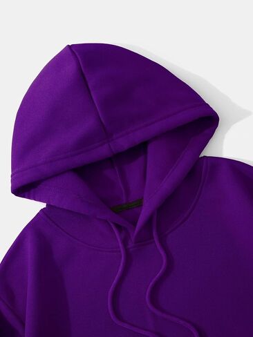 SHENHE Women's Drawstring Plain Basic Crop Top Hoodie Casual Hooded Sweatshirt Pullover in Saudi Arabia