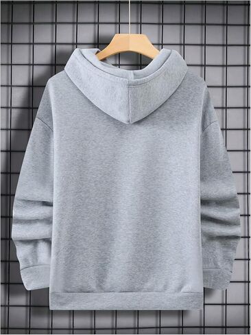 SOLY HUX Men's Hoodies Letter Graphic Drawstring Long Sleeve Sweatshirt Casual Streetwear Pullover Tops in Saudi Arabia