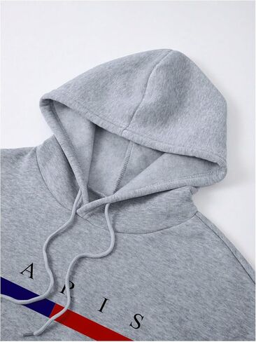 SOLY HUX Men's Hoodies Letter Graphic Drawstring Long Sleeve Sweatshirt Casual Streetwear Pullover Tops in Saudi Arabia