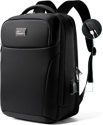 Stylish Business Backpack,Travel Laptop backpack, Daily Office Work Backpack with USB Charging Port,Lightweight Rucksack for Men and Women in Saudi Arabia