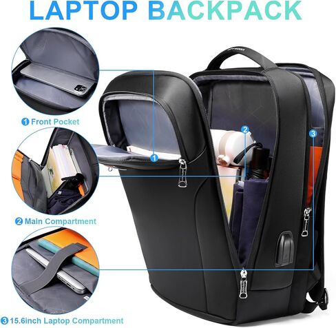 Stylish Business Backpack,Travel Laptop backpack, Daily Office Work Backpack with USB Charging Port,Lightweight Rucksack for Men and Women in Saudi Arabia