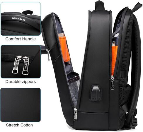 Stylish Business Backpack,Travel Laptop backpack, Daily Office Work Backpack with USB Charging Port,Lightweight Rucksack for Men and Women in Saudi Arabia