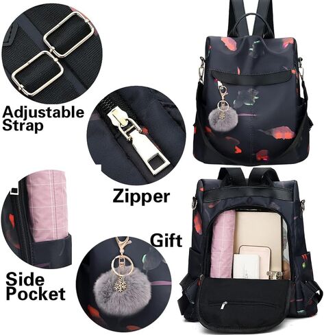 COFIHOME Backpack Purse for Women Anti-theft Bag Waterproof Nylon Lightweight Backpack College Bookbag Shoulder Bag Travel Bag in Saudi Arabia