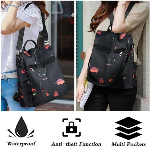 COFIHOME Backpack Purse for Women Anti-theft Bag Waterproof Nylon Lightweight Backpack College Bookbag Shoulder Bag Travel Bag in Saudi Arabia