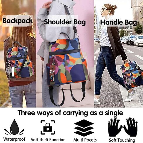 COFIHOME Backpack Purse for Women Anti-theft Bag Waterproof Nylon Lightweight Backpack College Bookbag Shoulder Bag Travel Bag in Saudi Arabia