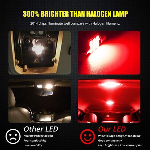 YEORO DE3175 6428 LED لمبة فائقة السطوع 21SMD 3014 رقائق 31 مم CANBUS Festoon DE3021 DE3022 3175 LED خريطة قبة داخلية لخطوات صندوق السيارة أضواء مجاملة. (10 عبوات) in Kuwait