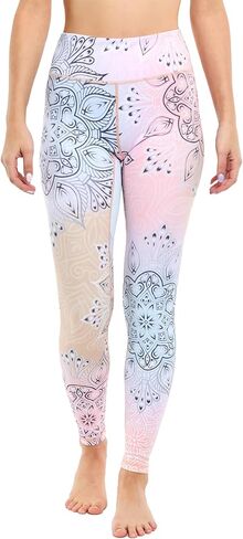 High Waist Yoga Pants Women, Tummy Control Workout Leggings for Women, Printed Pants for Yoga Running Cycling in Saudi Arabia