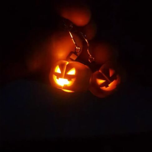 Halloween Earrings Glow In The Dark Fun Pumpkin Earrings Drop Dangle for Women in Saudi Arabia