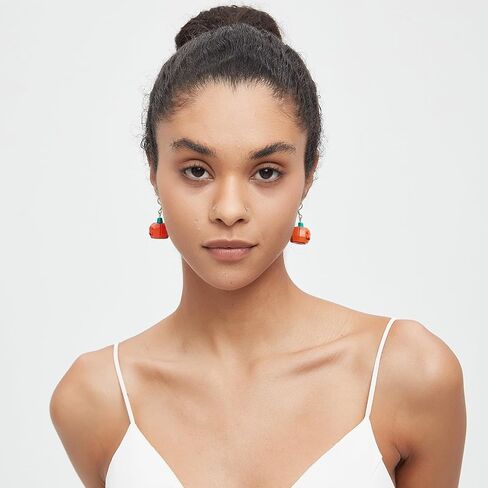 Halloween Earrings Glow In The Dark Fun Pumpkin Earrings Drop Dangle for Women in Saudi Arabia