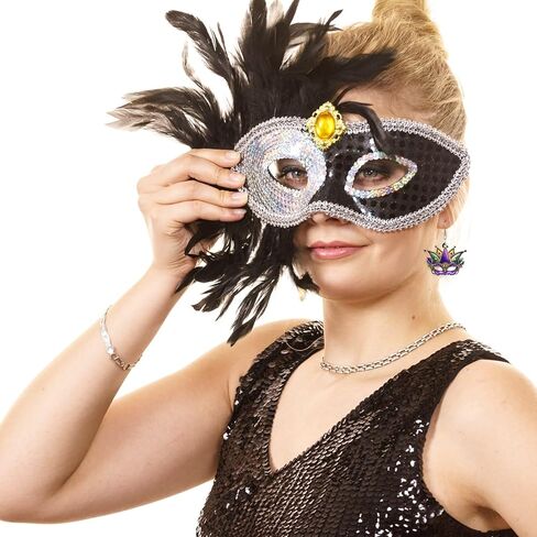 Mardi Gras Earrings for Women Mardi Gras Drop Earrings Wooden Mardi Gras Dangle Earrings Mardi Gras Costume Accessories for Women in Kuwait