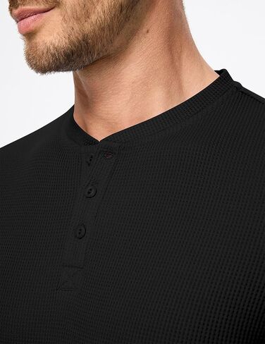 تي شيرت رجالي من JMIERR من Henley مصنوع من القطن برقبة دائرية تي شيرت رياضي للتمرين في صالة الألعاب الرياضية مع زر in Kuwait