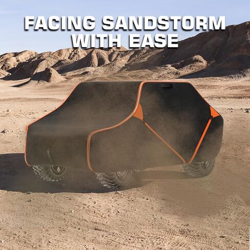 153 Inch UTV Cover for Polaris Ranger Crew RZR General 4, Can-Am Defender Maverick Commander Max, Yamaha Wolverine Viking, Mule Pro, Black 600D Cover Protection for 4-6 Seater UTV in Saudi Arabia