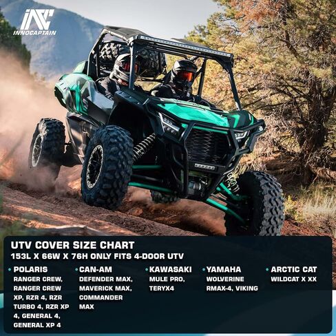 153 Inch UTV Cover for Polaris Ranger Crew RZR General 4, Can-Am Defender Maverick Commander Max, Yamaha Wolverine Viking, Mule Pro, Black 600D Cover Protection for 4-6 Seater UTV in Saudi Arabia