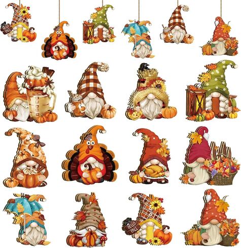 Spring Hanging Ornament Gnomes Flowers Wooden Hanging Decoration Colorful Floral Pendant with Hemp Rope for Home Party Wall Decor, 24 Pack in Saudi Arabia