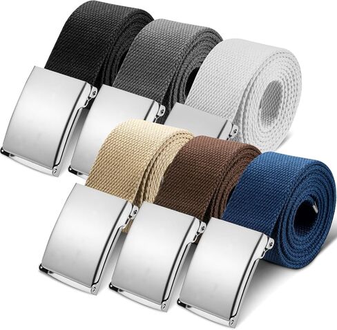Geyoga 6 Pack Golf Belts for Men Men's Golf Web Belt Golf Nylon Web Belt Size Up to 55" Adjustable Solid Golf Web Belt in Saudi Arabia