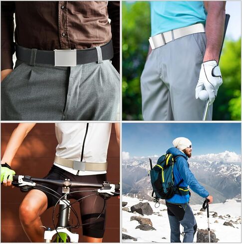 Geyoga 6 Pack Golf Belts for Men Men's Golf Web Belt Golf Nylon Web Belt Size Up to 55" Adjustable Solid Golf Web Belt in Saudi Arabia