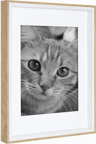 Kate and Laurel Gibson Modern Frame Set, Set of 10, White and Natural Wood, Decorative Photo Gallery Wall Frame Set with Multiple Sizes in Saudi Arabia