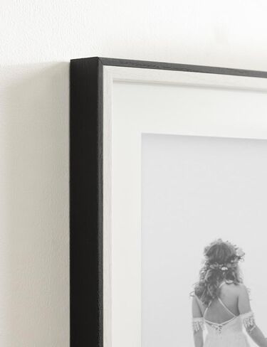 مجموعة إطارات حديثة من كيت ولوريل جيبسون، مجموعة مكونة من 10 قطع، خشب أبيض وطبيعي، مجموعة إطار جداري لمعرض الصور المزخرف بأحجام متعددة in Kuwait