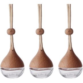 lasenersm 3Pcs Car Air Fresher Perfume Bottles Empty Car Hanging Air Fresher Bottles Hanging Car Diffuser Bottle Perfume Aromatherapy Pendant Bottle