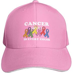 Fight Cancer in Fight Cancer Awareness Ribbons Hat for Men Women Adjustable Dad Trucker Hats Classic Baseball Cap Black