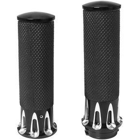 Motorcyle Handle Black CNC 1" 25mm Handlebar Hand Grips for Harley Sportster Touring Dyna Softail Custom Road King Street Glide (E)