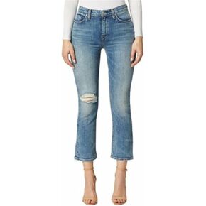 HUDSON Jeans Holly High-Rise Cropped Bootcut Jeans in Planetoid