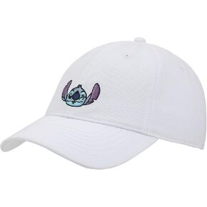 Disney Stitch Winking Face Adult Unisex White Unstructured Baseball Cap