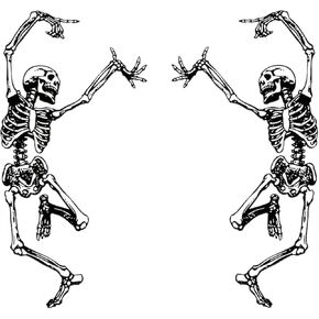 Skeleton Bumper Sticker Decal, 6.0" Trippy Grateful Steal Your Face Rock Band Dancing Halloween Skull Car Decal for Car, Window, Refrigerator, Mirror, Laptop, Truck