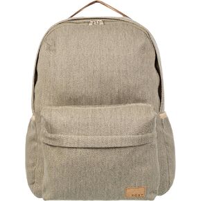 Roxy Party Waves Small Compact Backpack with Exterior Storage and Adjustable Straps, Parchment, 15L
