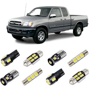 White LED Interior Light Kit for Toyota Tundra 2000 2001 2002 2003 2004 2005 2006 Super Bright 6000K Interior LED Bulbs Package + Cargo Lights + License Plate Lights and Install Tool