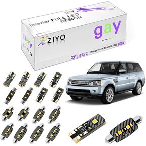 ZIYO ZPL4122 - (18 Bulbs) LED Interior Light Kit Replacement for Land Rover Range Rover Sport L320 2004-2013, 6000K Xenon White Dome Light Bulbs Upgrade Error Free