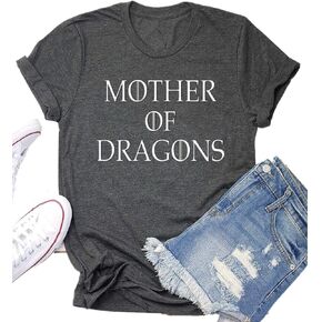 Mother of Dragons T Shirt Women Teen Girls Cute Graphic Tees Summer Short Sleeve Casual